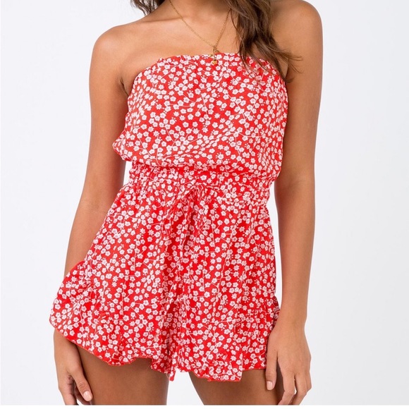 cute strapless rompers